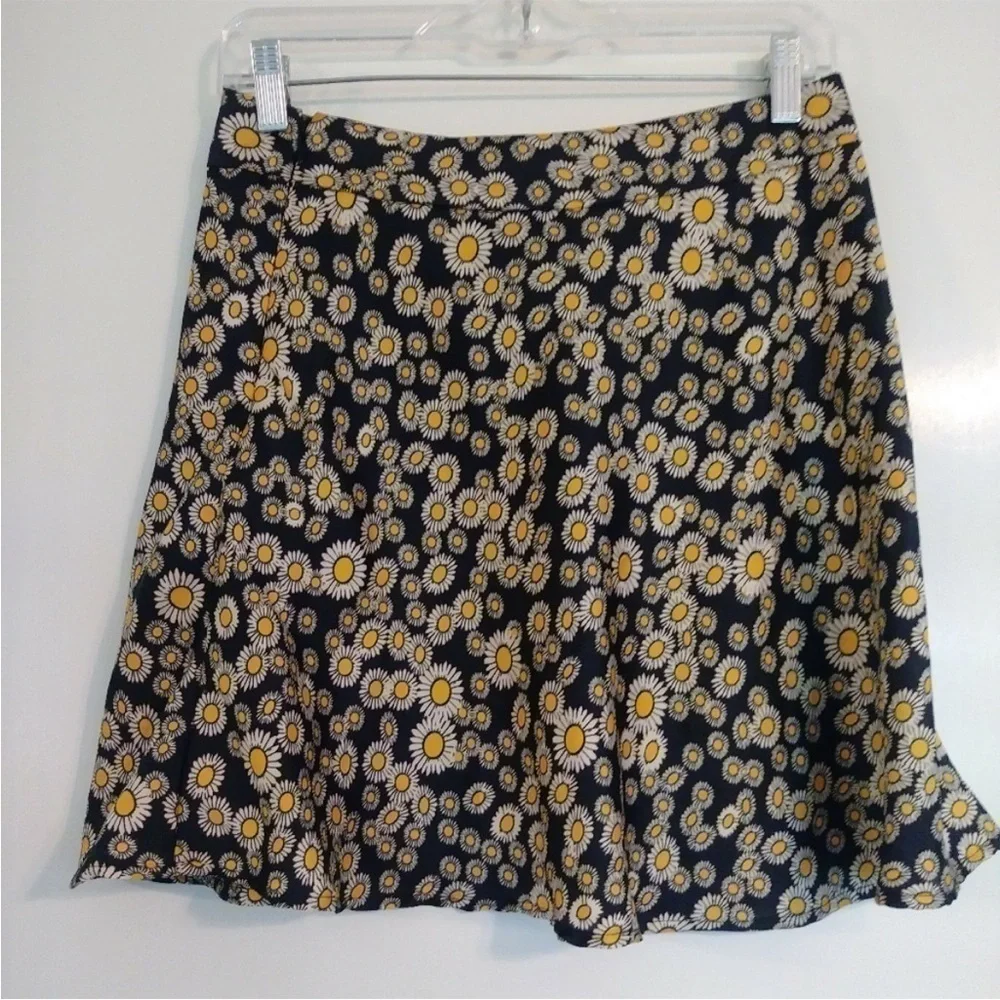 Free People Black Sunflower Phoebe Mini Skirt Sz 4 EUC